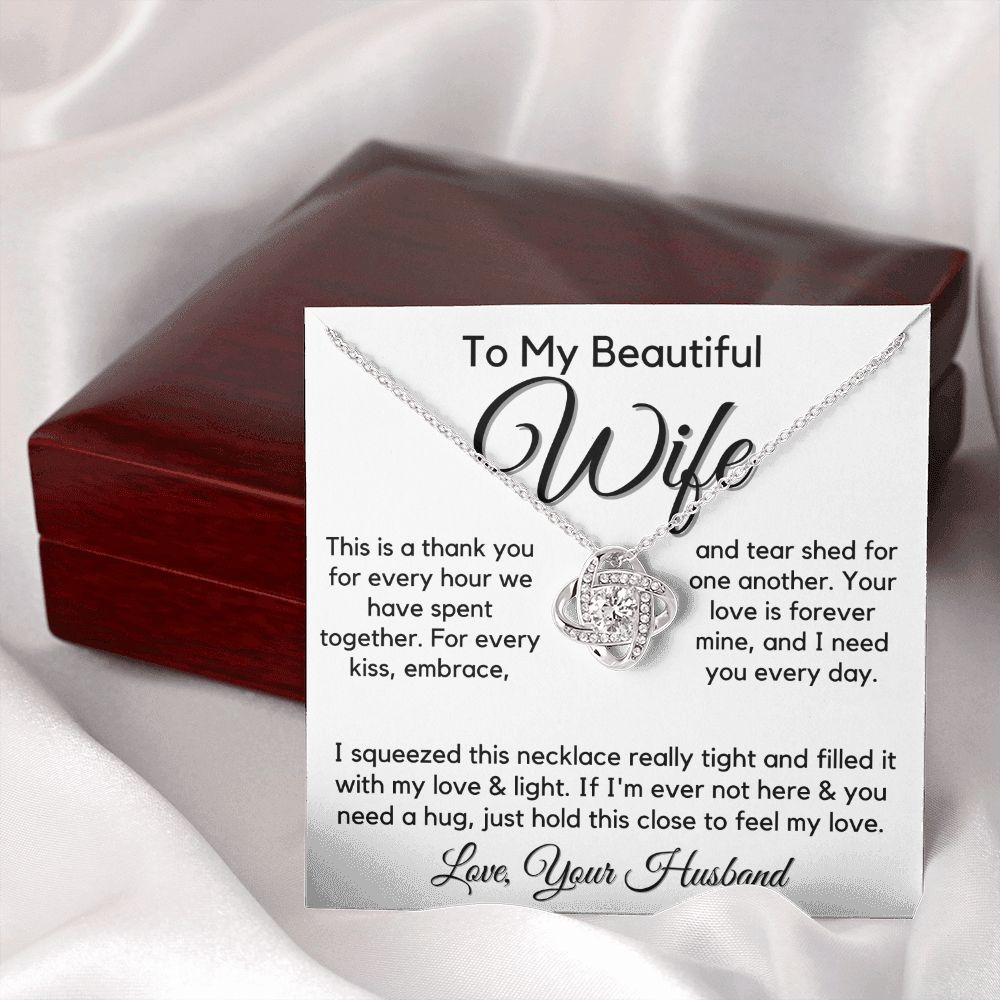 Wife | Every Kiss | Love Knot Necklace