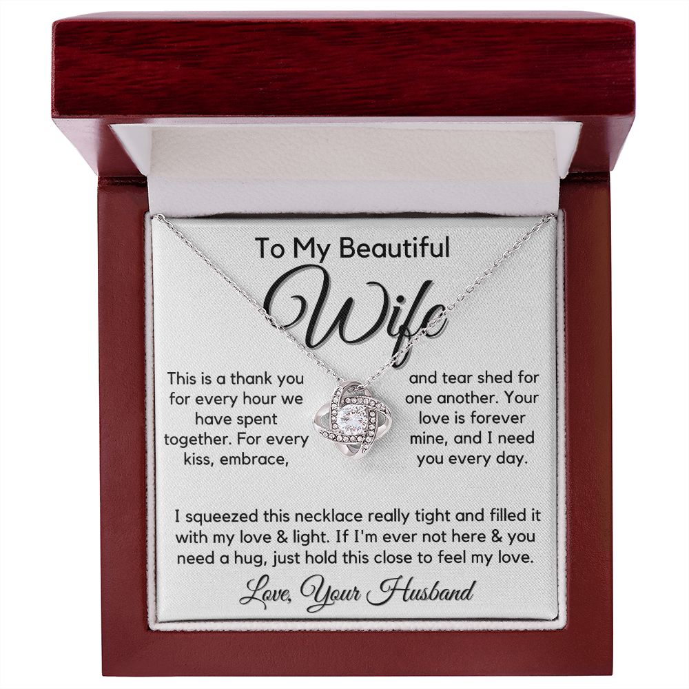 Wife | Every Kiss | Love Knot Necklace