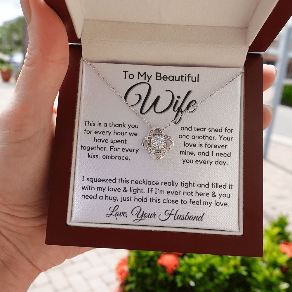 Wife | Every Kiss | Love Knot Necklace