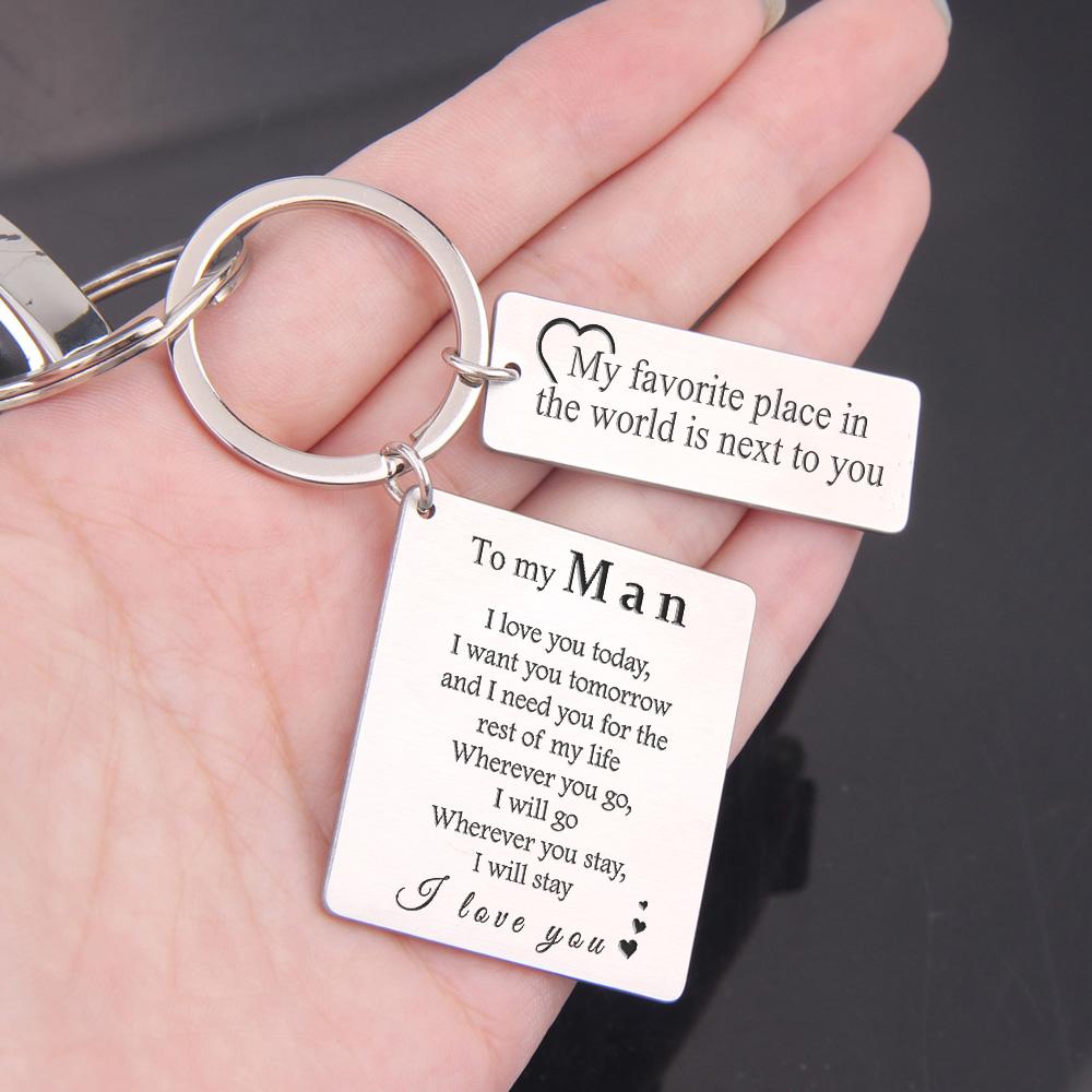 Calendar Keychain - To My Man - My Favorite Place In The World Is Next To You - Cagkr26001