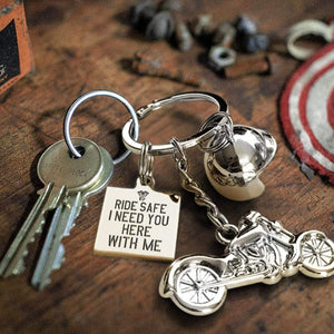 Classic Bike Keychain - To My Man - I'll Always Be There