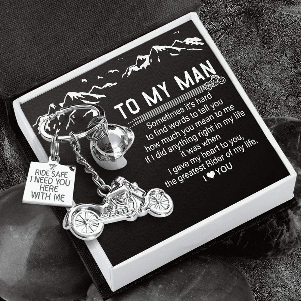 Personalized Classic Bike Keychain - To My Man - The Greatest Rider Of My Life