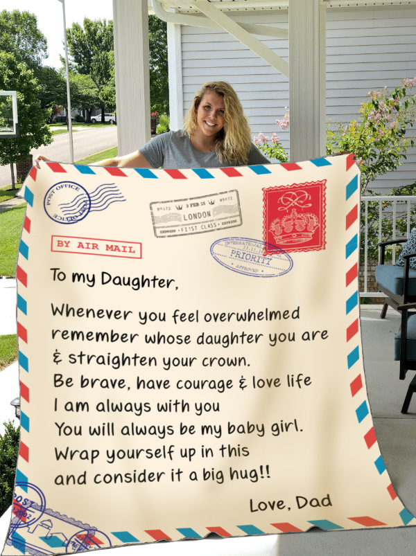DAUGHTER from DAD | Crown | Premium Plush Blanket