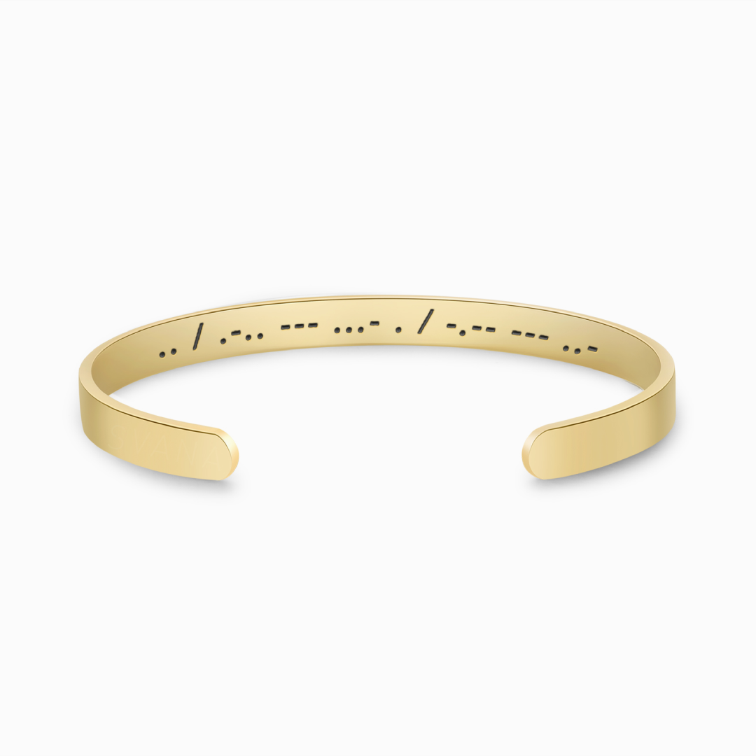 To My Daughter, I Love You Morse Code Cuff Bracelet