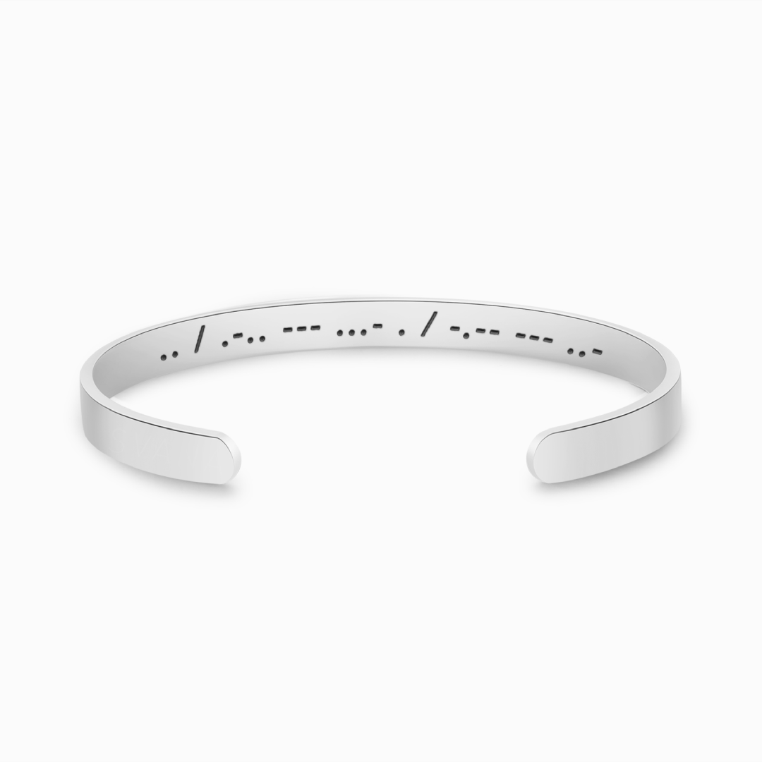 To My Daughter, I Love You Morse Code Cuff Bracelet