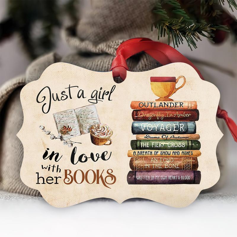 Outlander Novel- Just A Girl In Love With Her Books Ornament - Gift For Outlander Fans