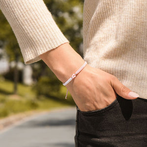 To My Granddaughter Forever Linked Together Braided Bracelet