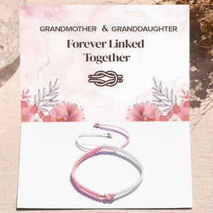 To My Granddaughter Forever Linked Together Braided Bracelet