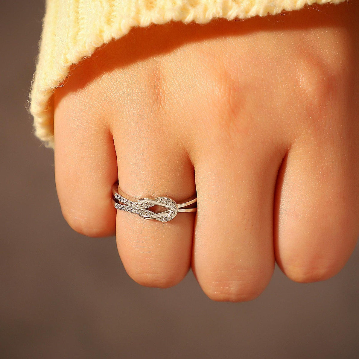 To My Best Friend 'Sisters By Heart' Knot Ring