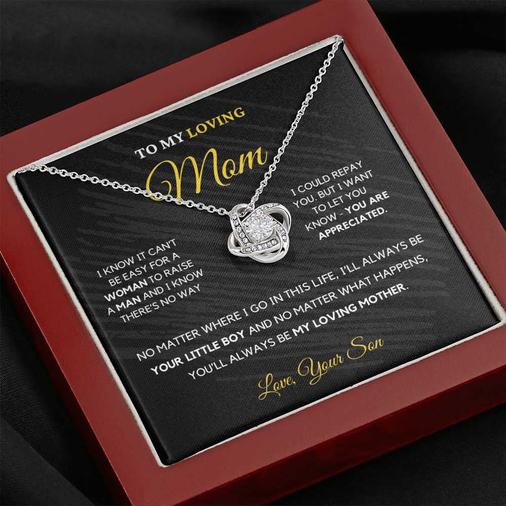 To My Loving Mom - Love Knot Necklace