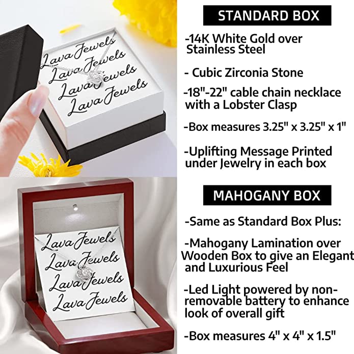 Daughter | Amazing | Love Knot Necklace