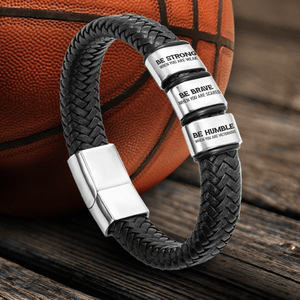 Leather Bracelet - Basketball - To My Son - I Love You