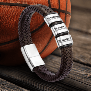 Leather Bracelet - Basketball - To My Son - I Love You