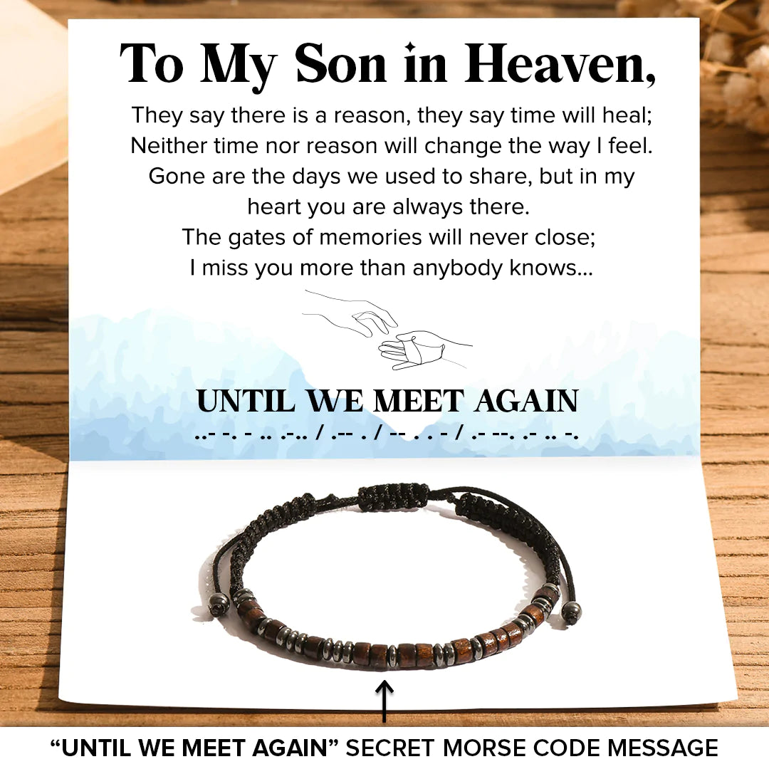 To My Son in Heaven Memorial Morse Code Bracelet