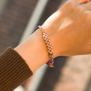 Grandmother & Granddaughter ‘Be Brave and Be Strong’ Blossom Knot Bracelet