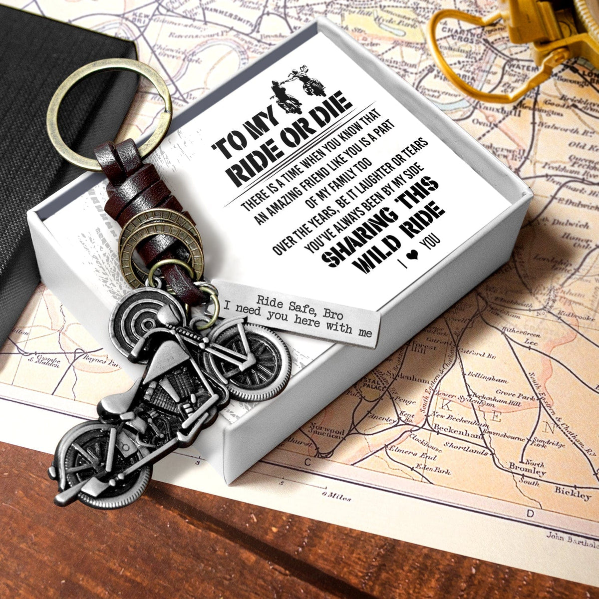 Motorcycle Quotes Keychains Motorcycle Keychain - Biker - To My Friend - I Love You - FORMRY