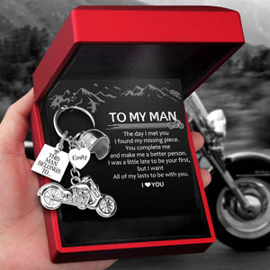 Classic Bike Keychain - Biker - To My Man - I Love You