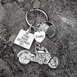 Classic Bike Keychain - Biker - To My Man - I Love You