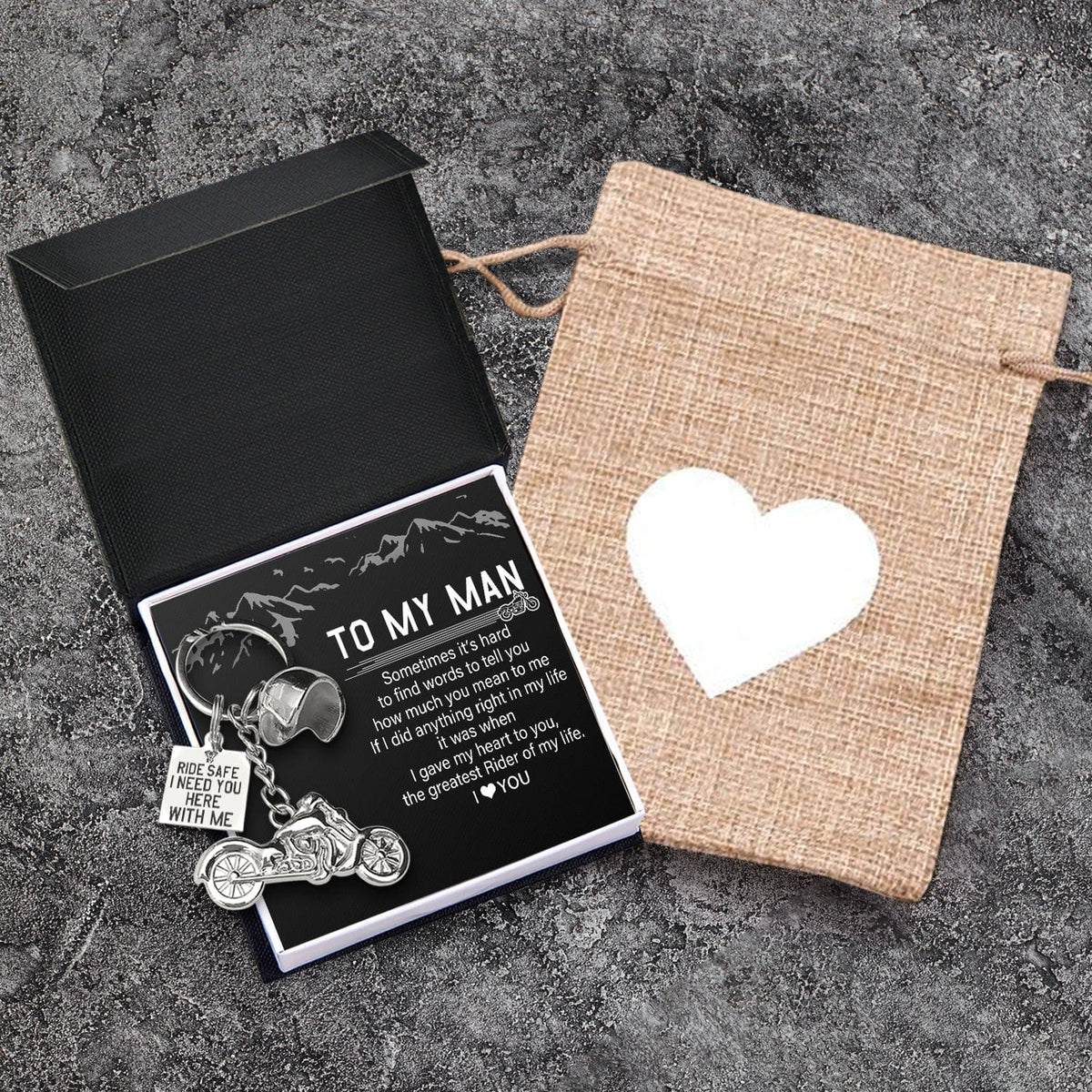 Personalized Classic Bike Keychain - To My Man - The Greatest Rider Of My Life