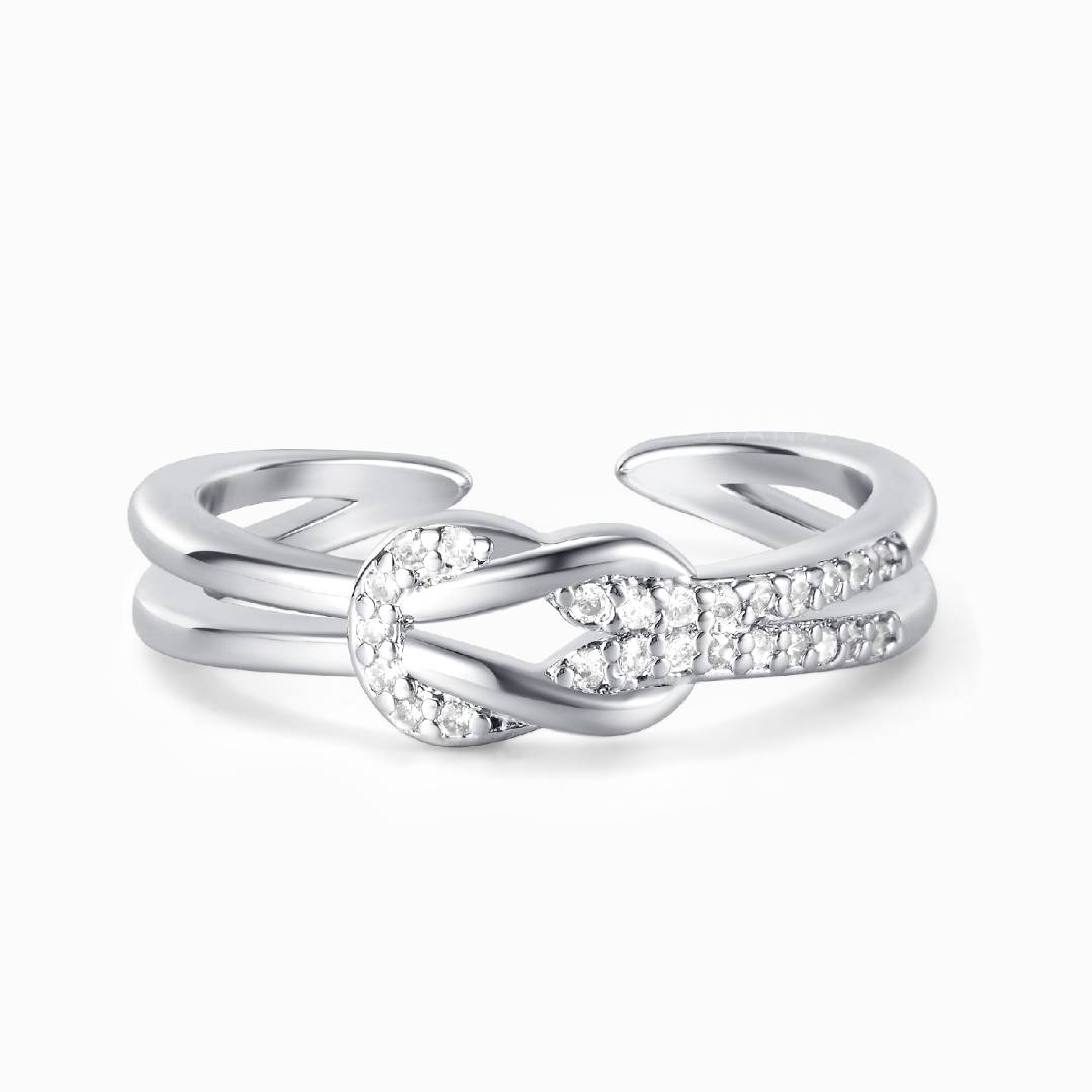 Mother & Daughter, I Love You Forever Knot Ring