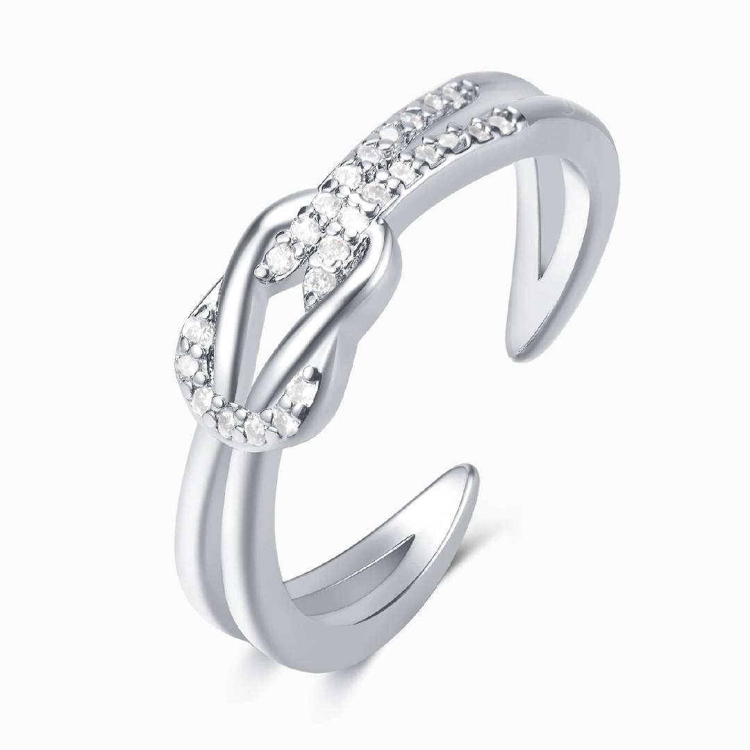 Mother & Daughter, I Love You Forever Knot Ring