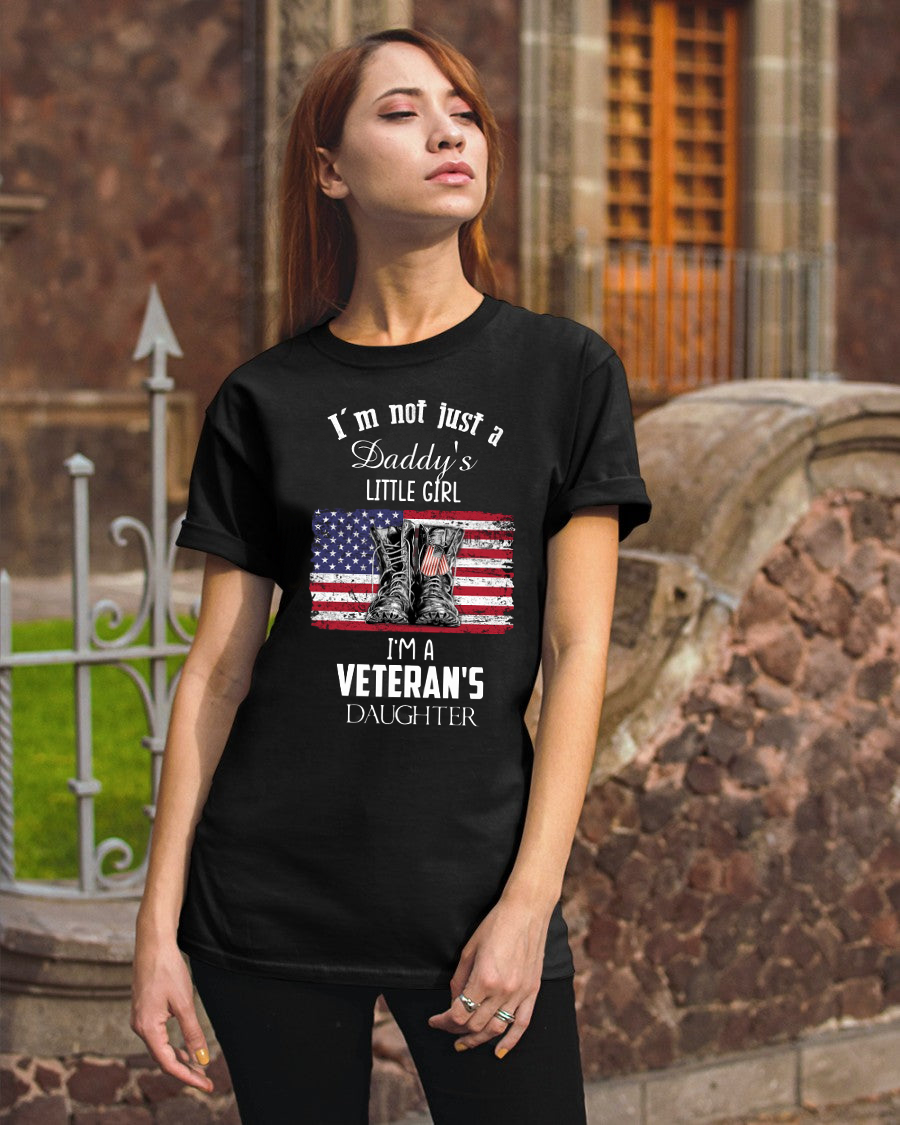 Honor and Pride: Show Your Support for Veterans with Our Exclusive "Veterans Daughter" Premium Fit Mens Tee