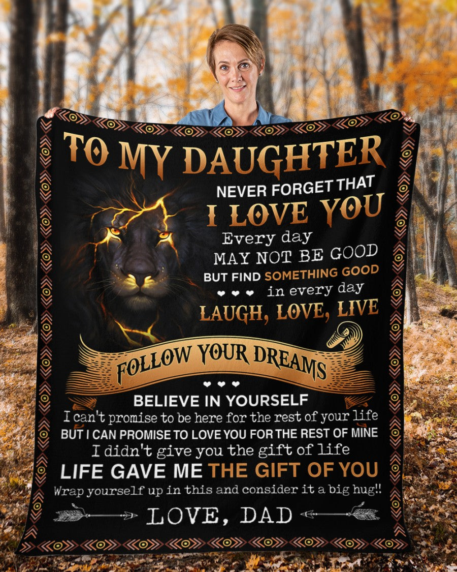 To my Daughter - Dad Fleece Blanket