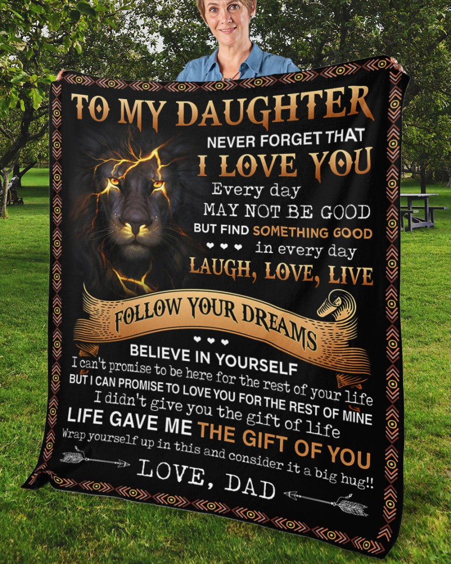 To my Daughter - Dad Fleece Blanket