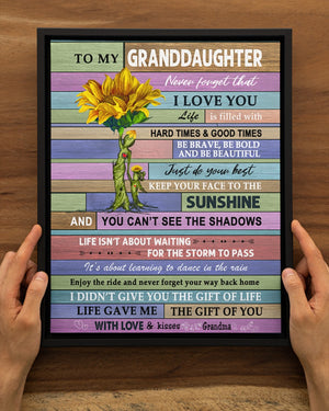 Just Do Your Best - Best Gift For Granddaughter Poster