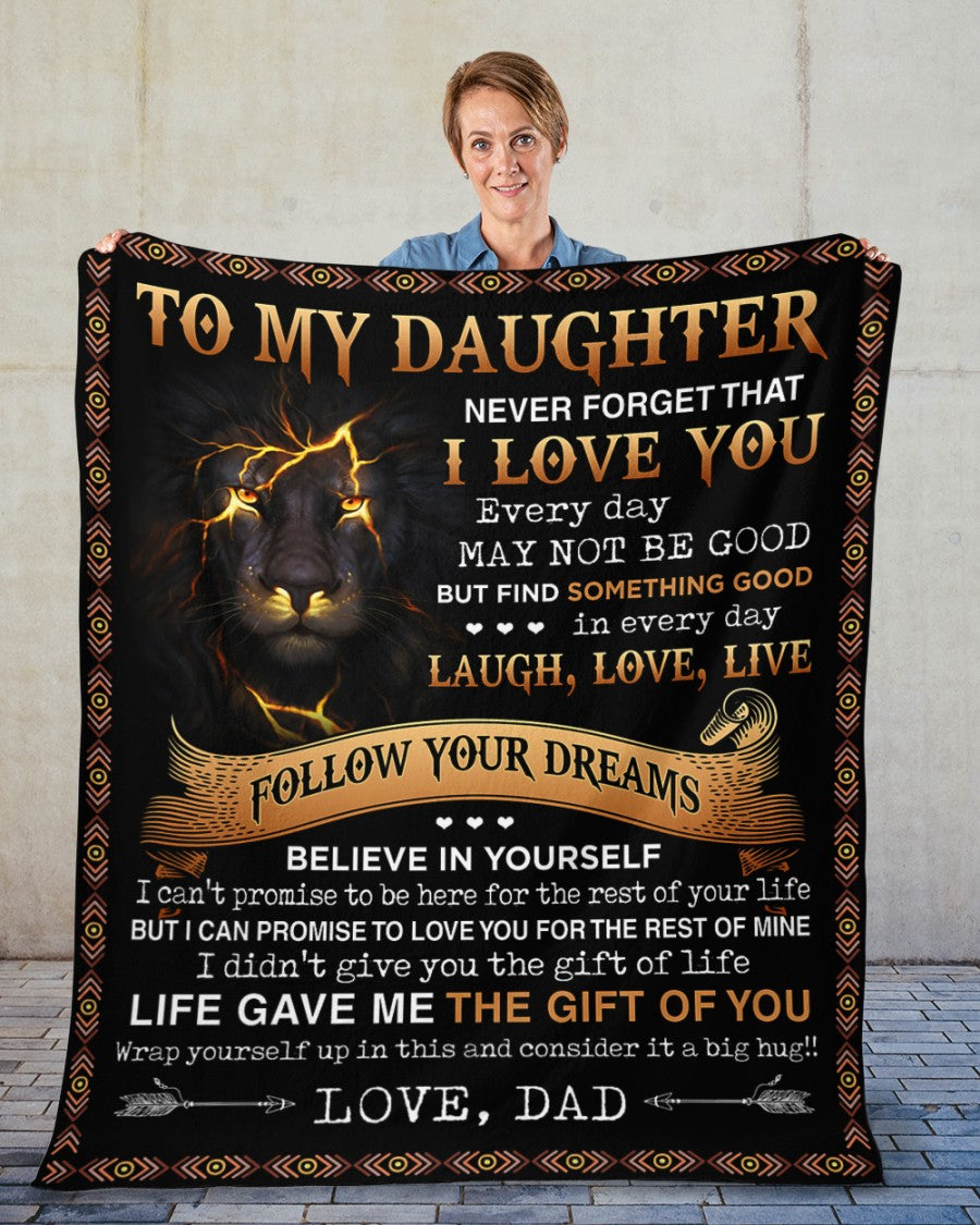 To my Daughter - Dad Fleece Blanket