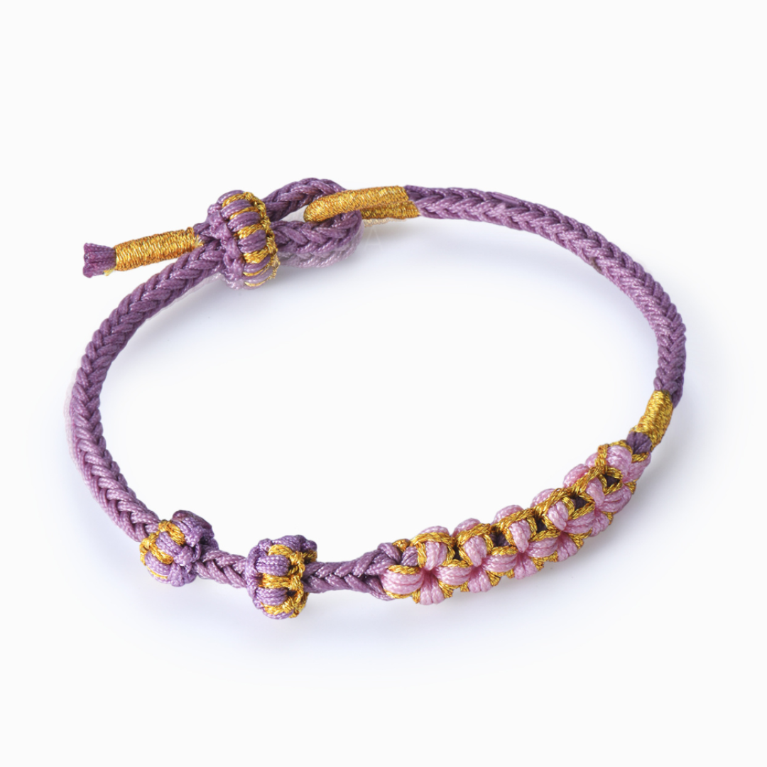 Grandmother & Granddaughter ‘Be Brave and Be Strong’ Blossom Knot Bracelet