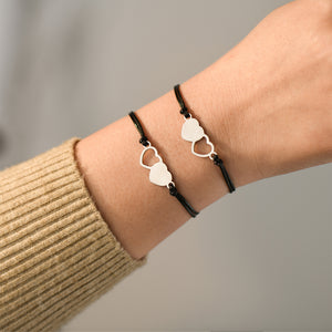 To My Sister, We’re Connected By Heart Bracelet Set