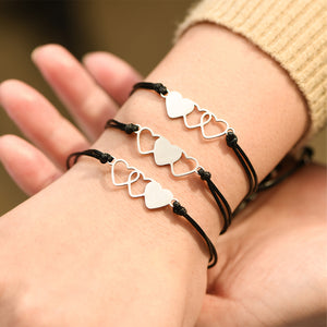 To My Sister, We’re Connected By Heart Bracelet Set