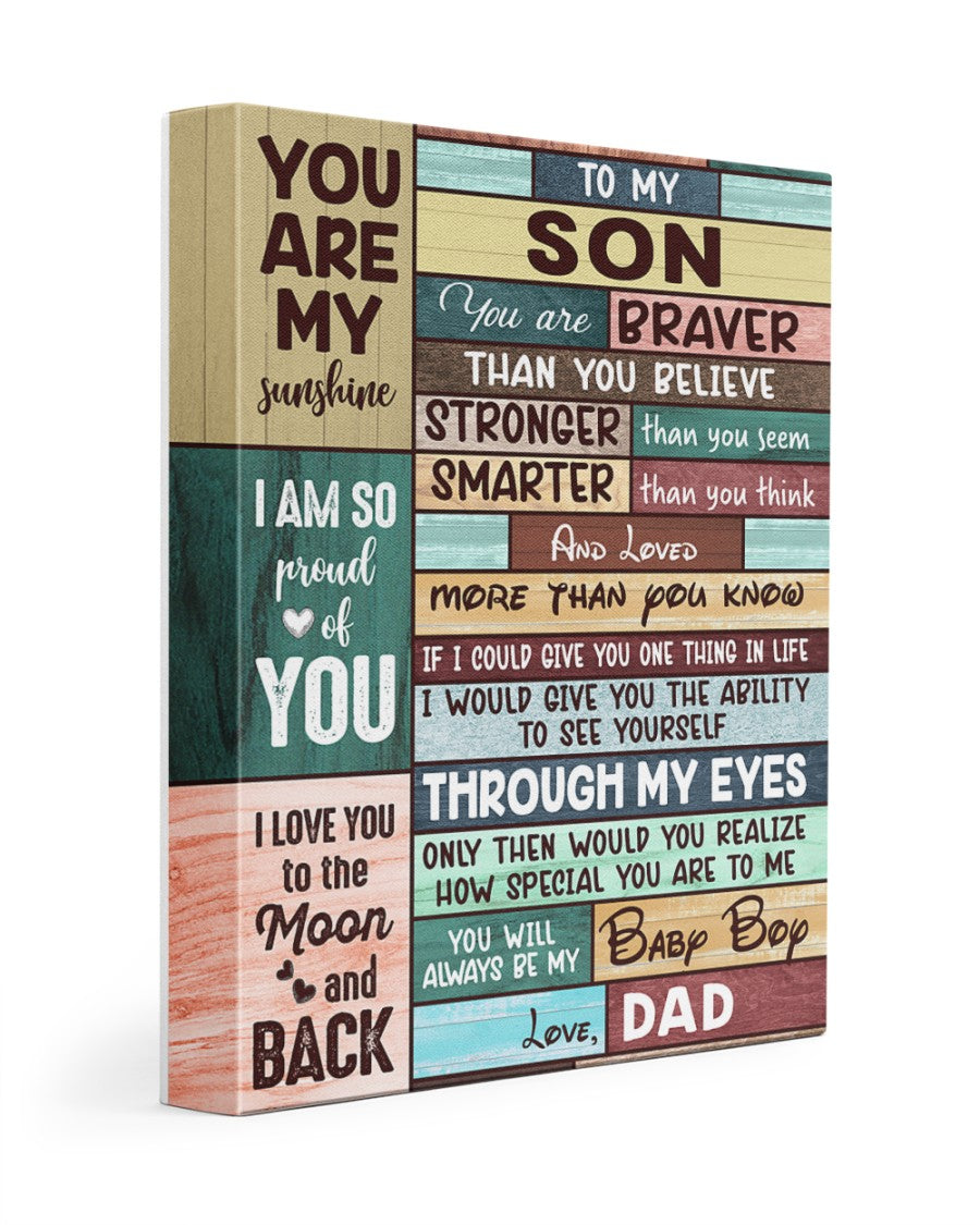 To my Son Love, Dad Gallery Wrapped Poster