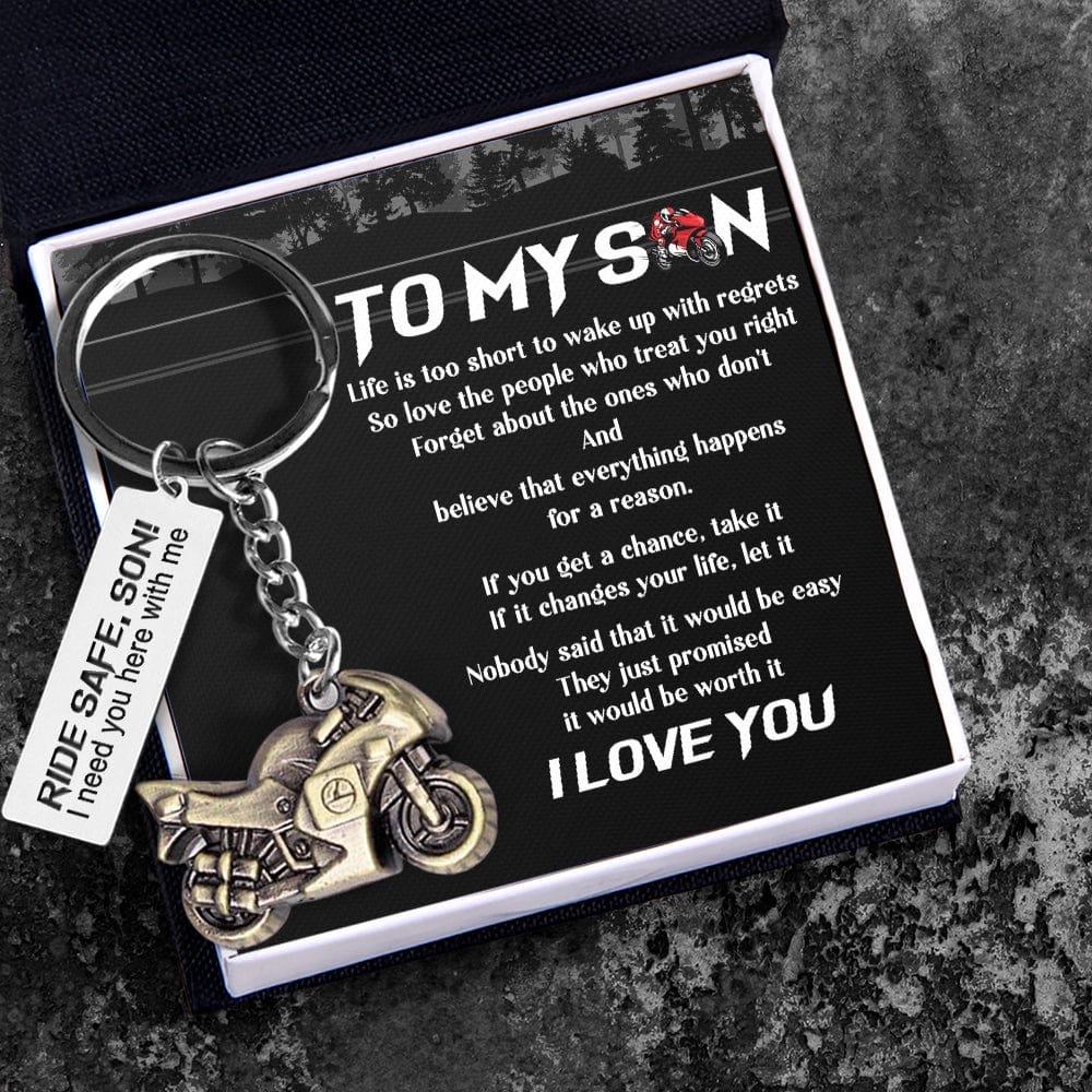Sportbike Keychain - Biker - To My Son - I Love You - Gkei16003