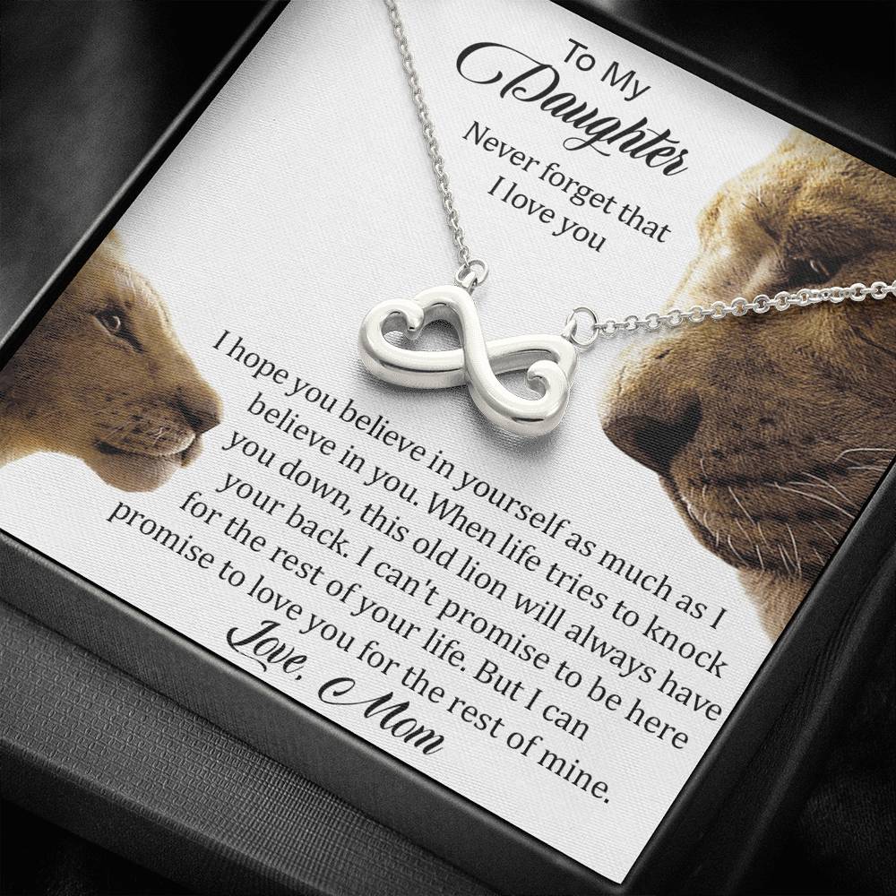 To My Daughter (From Mom) - Never Forget That I Love You - Infinity Necklace