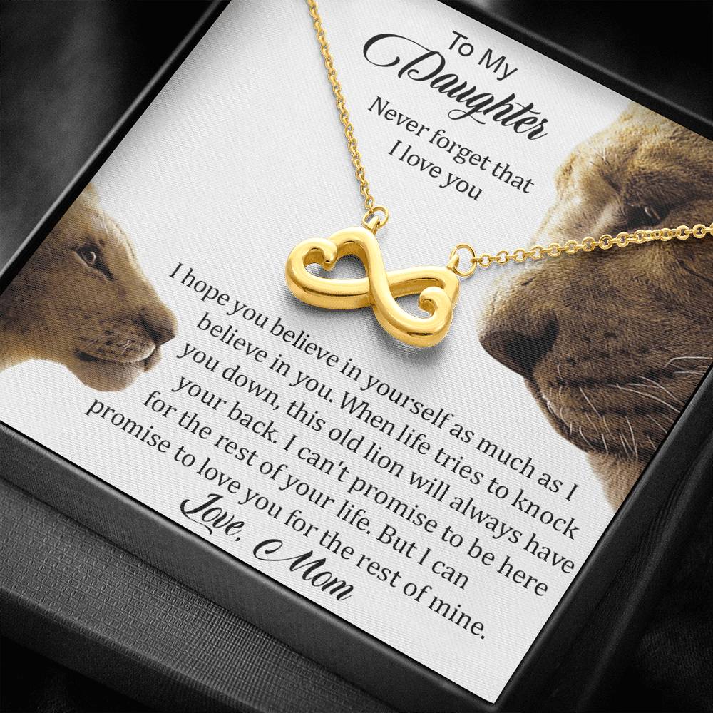To My Daughter (From Mom) - Never Forget That I Love You - Infinity Necklace