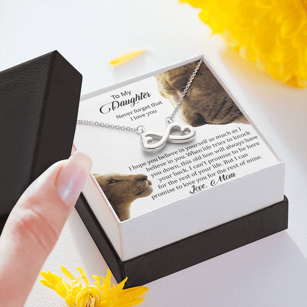 To My Daughter (From Mom) - Never Forget That I Love You - Infinity Necklace
