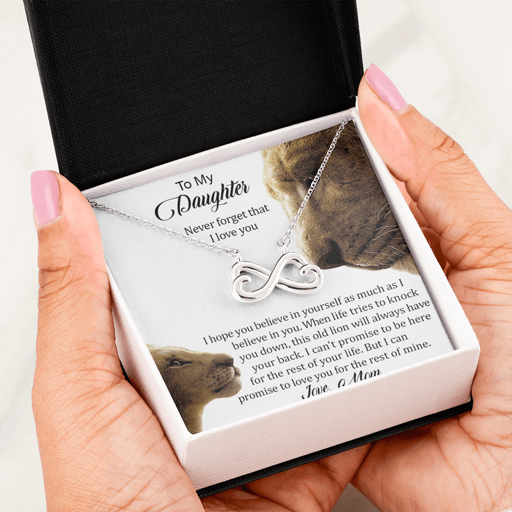 To My Daughter (From Mom) - Never Forget That I Love You - Infinity Necklace