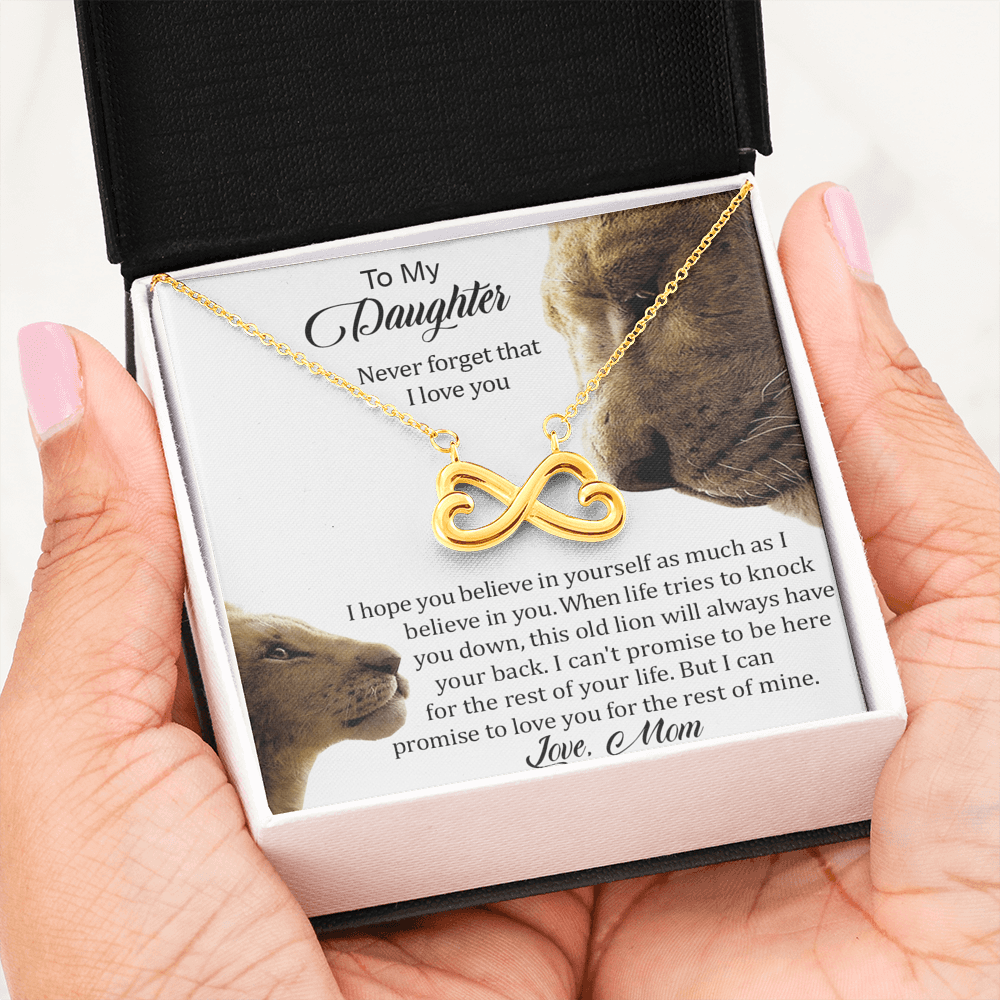 To My Daughter (From Mom) - Never Forget That I Love You - Infinity Necklace