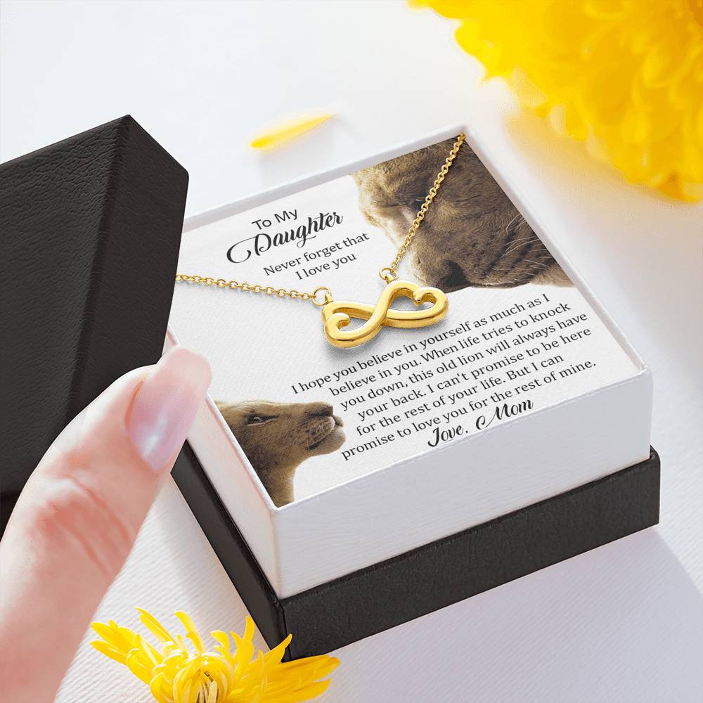 To My Daughter (From Mom) - Never Forget That I Love You - Infinity Necklace