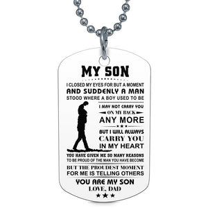 Proud Of You - Dogtag For Son - Love Dad