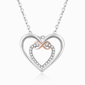 Two Hearts Infinity Memorial Necklace