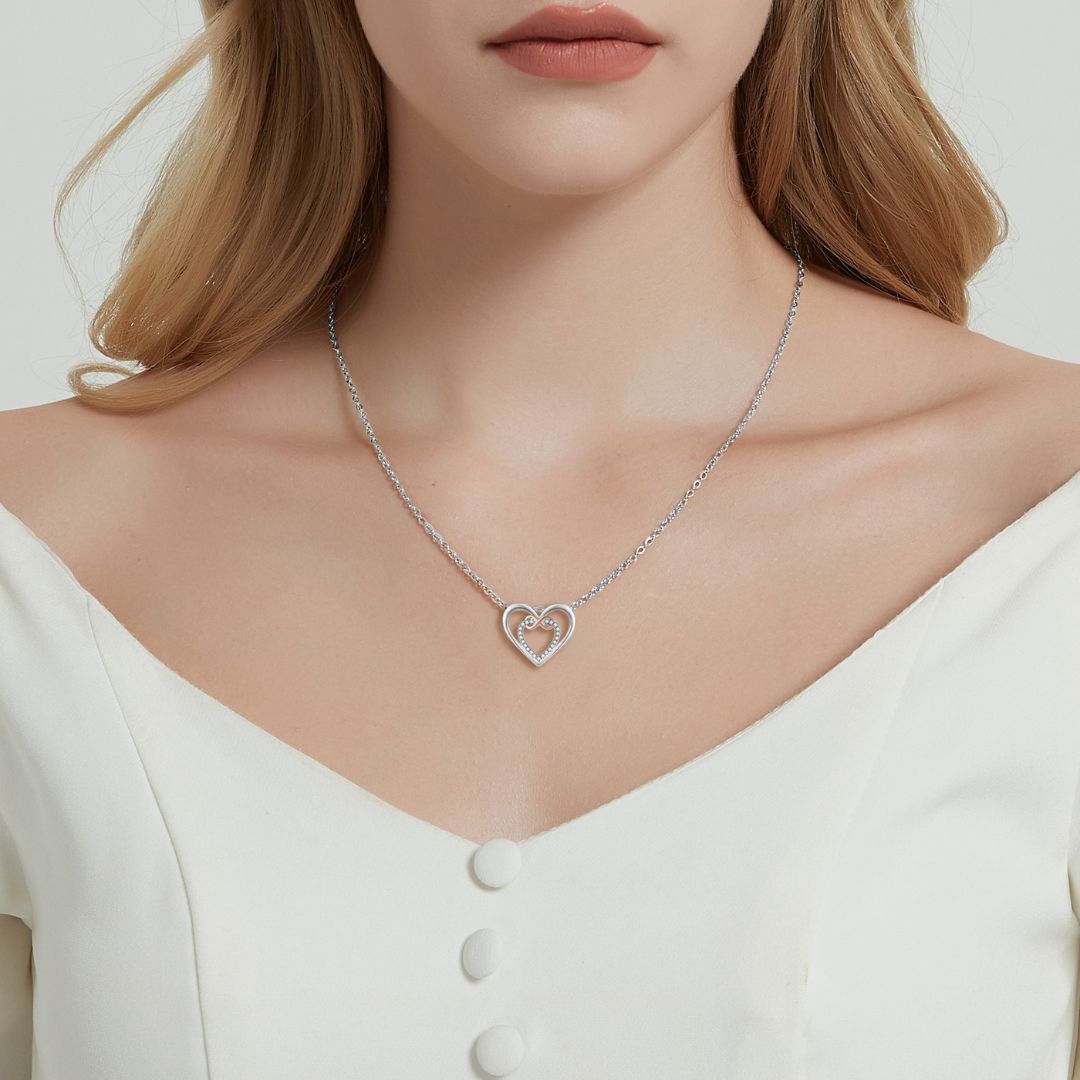 Two Hearts Infinity Memorial Necklace