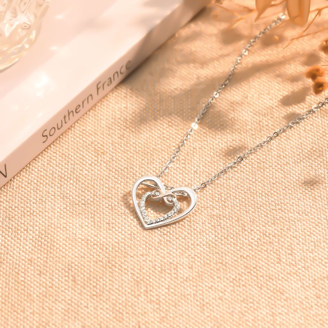 Two Hearts Infinity Memorial Necklace